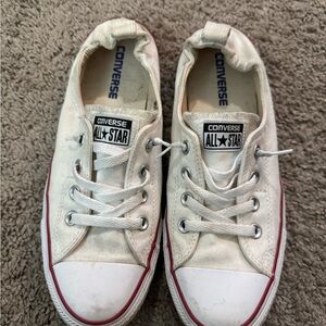 Converse Women Shoreline Shoes - White with Red Accents